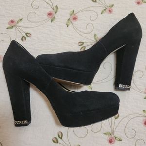 Michael by Michael Kors  black suede platform heels